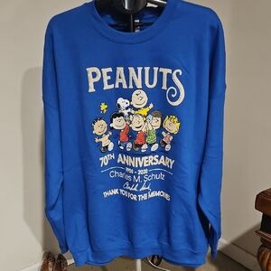 Gildan Blue Peanuts 70th Anniversary Sweatshirt